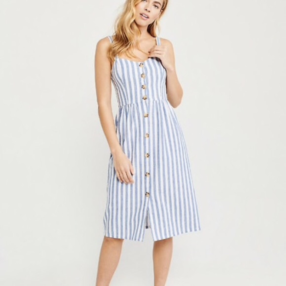 Button-Up Cami Midi Dress - Abercrombie XS